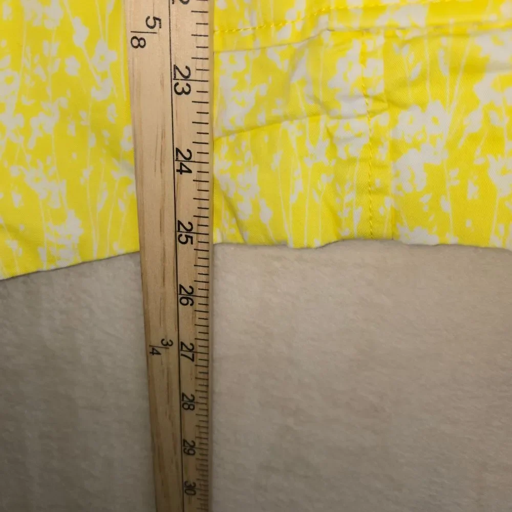 Cabi Womens Jacket Size Small Chore Dainty Floral Artsy Art To Wear Yellow White
